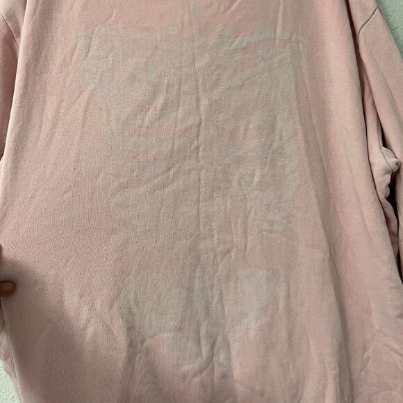 Wildfox Pink Skeleton Ribcage Motif Oversized Pullover Sweatshirt Size Medium - Picture 3 of 6